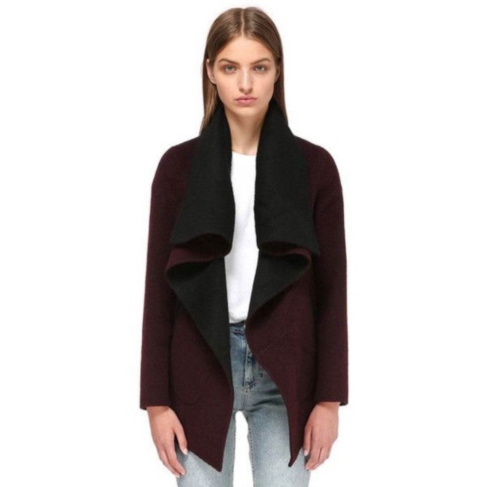 RARE !!! VAYNA REVERSIBLE WATERFALL JACKET - sz L